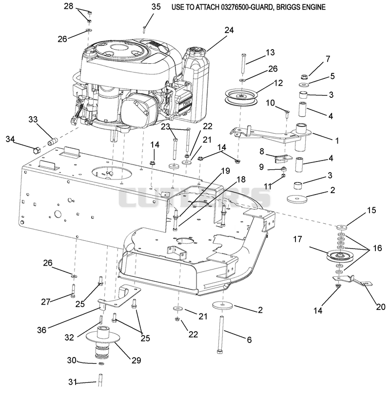 Engine, Clutch And Idler