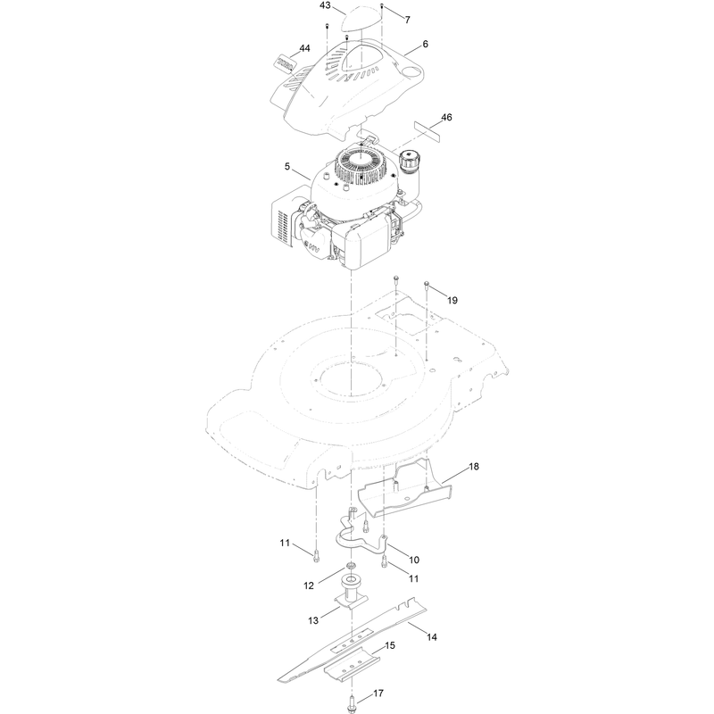 Engine and Blade Assembly