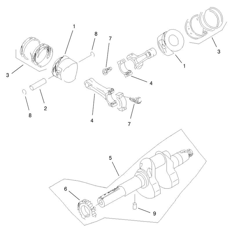 Piston and Crankshaft Assembly