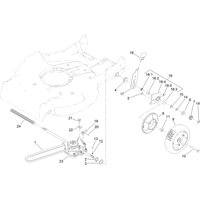 Rear Drive and Wheel Assembly