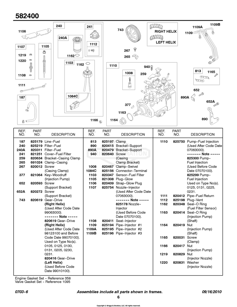 Fuel Injection, Fuel Filter, Nozzles