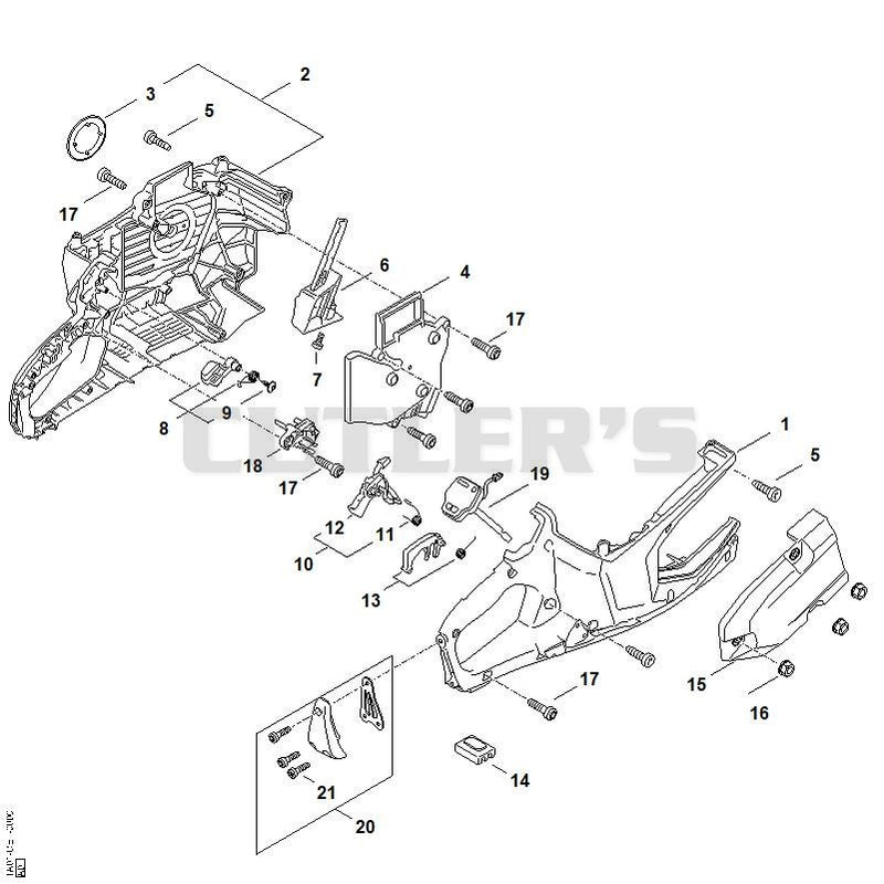 Handle housing, Cover