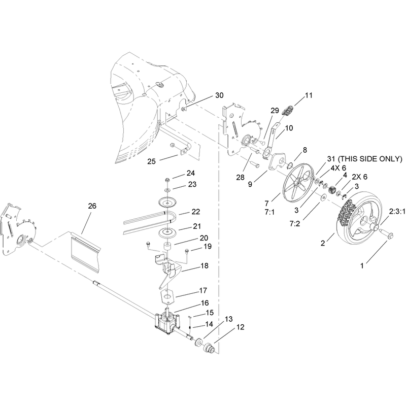 Rear Axle and Transmission Assembly