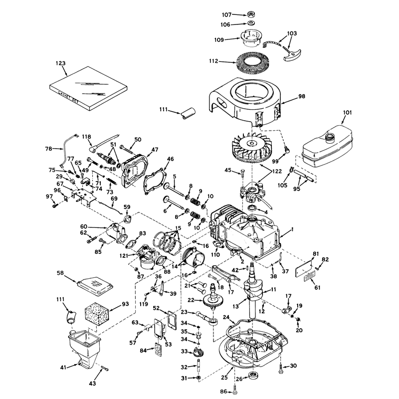 Engine Tecumseh Model No Lav35-40595j
