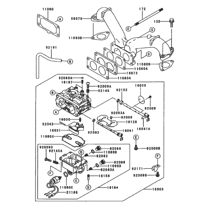 Carburetor Assembly Kawasaki Fh601v-S07