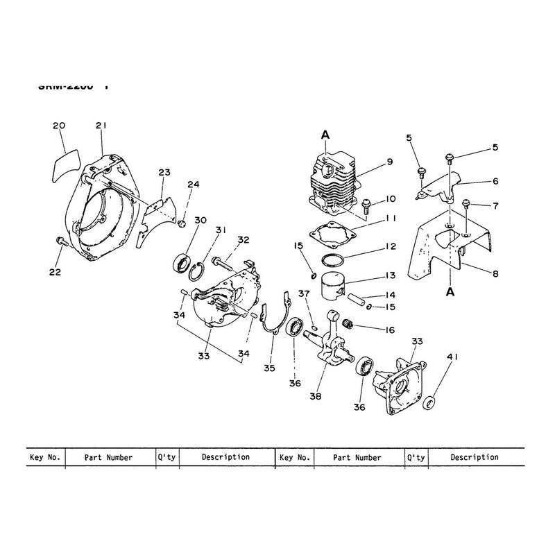 Cylinder, Crankcase, Crankshaft