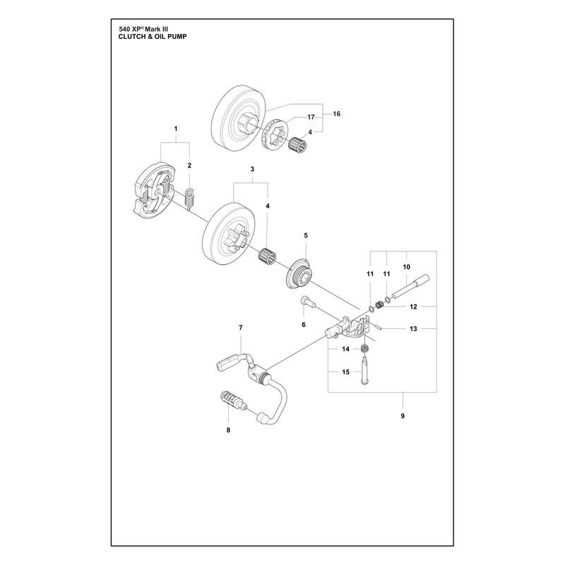 CLUTCH AND OIL PUMP