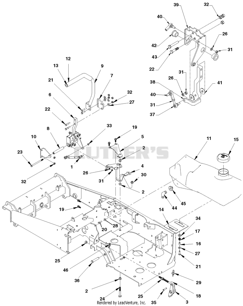 Steering Controls And Fuel Tank