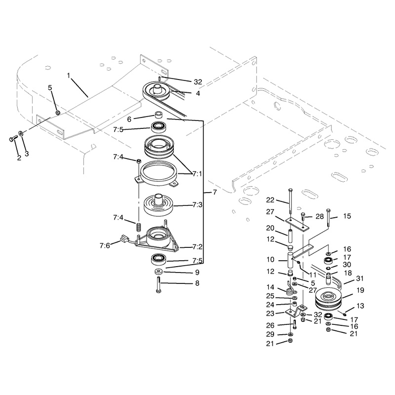 PTO Electric Clutch and Drive Arm