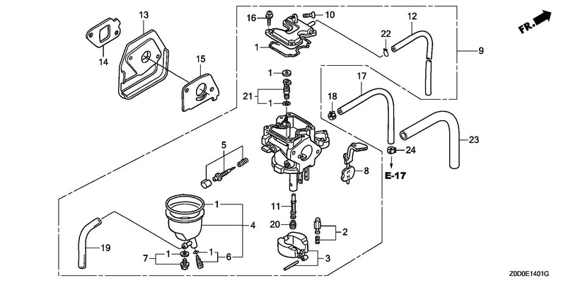 CARBURETOR (RAMMER FLOAT)