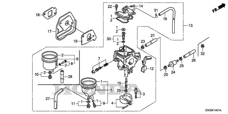 CARBURETOR (RAMMER FLOAT)