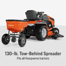 Husqvarna 588182904 130 Lb. Tow Behind Spreader with Hitch Pin, Tractor and Zero Turn Riding Mower Attachments