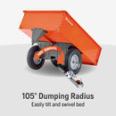 Husqvarna 588208804 DC1000S 12 Cu. Ft. Steel Swivel Dump Cart Lawn Mower Attachments with 1000-Lb. Weight Capacity