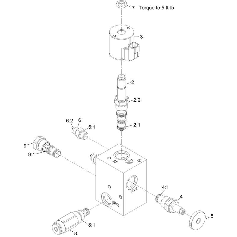 Manifold W/Check and Relief Valve Assembly No. 116-9549