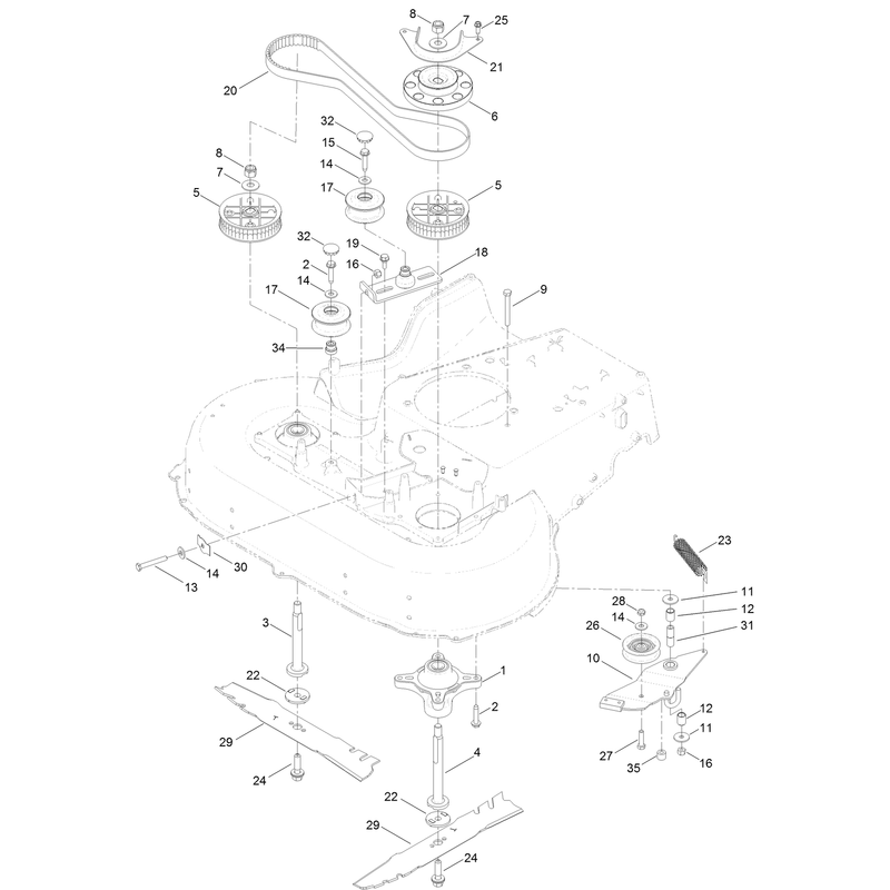 Spindle and Blade Assembly