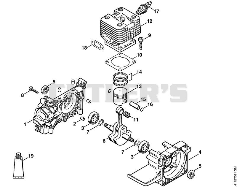 Crankcase, Cylinder