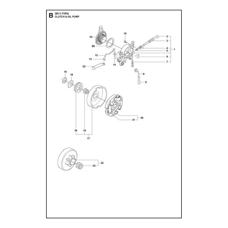CLUTCH AND OIL PUMP