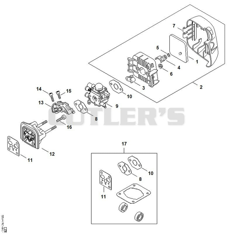 Air filter, Spacer flange 2-MIX
