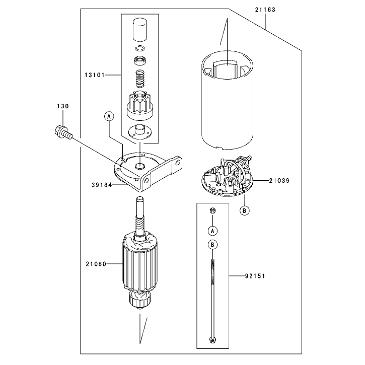 Starter Assembly Kawasaki FH680V-AS21