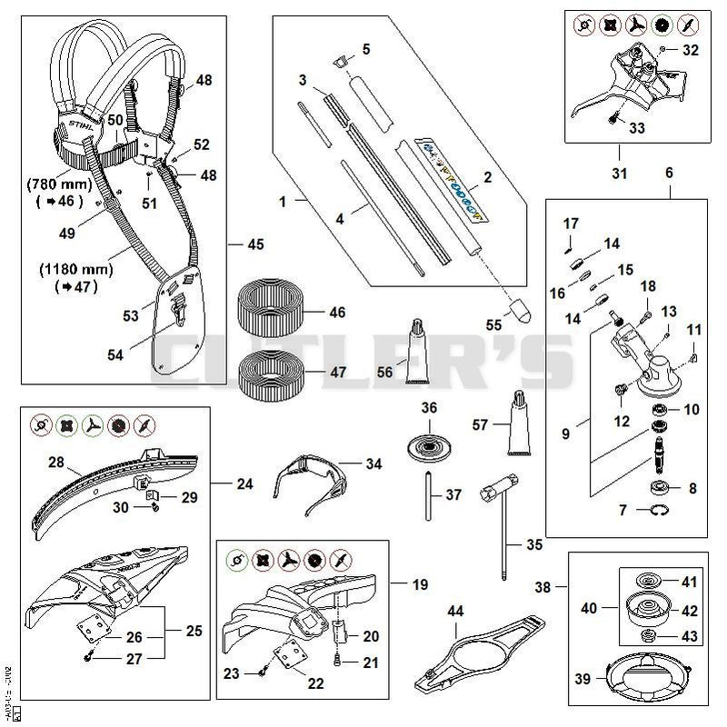 Drive tube assembly, Gear head, Deflector FSA 200