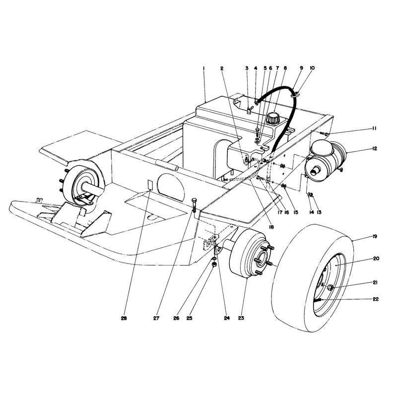 Gas Tank and Air Cleaner Assembly
