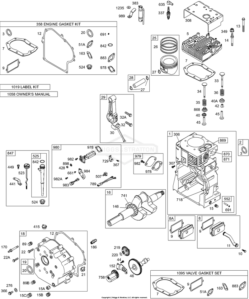 Cam, Crankcase Cover/Sump, Crankshaft, Cylinder, Head/Valves, Kits/Gasket Sets - Engine, Kits/Gasket Sets - Valves, Oil, Piston