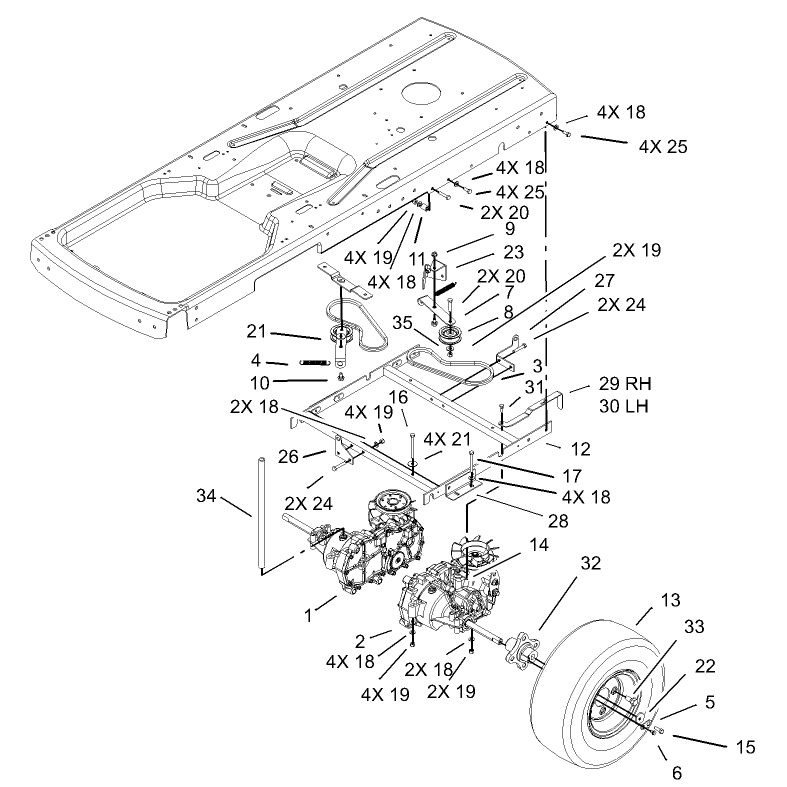 Hydro and Belt Drive Assembly