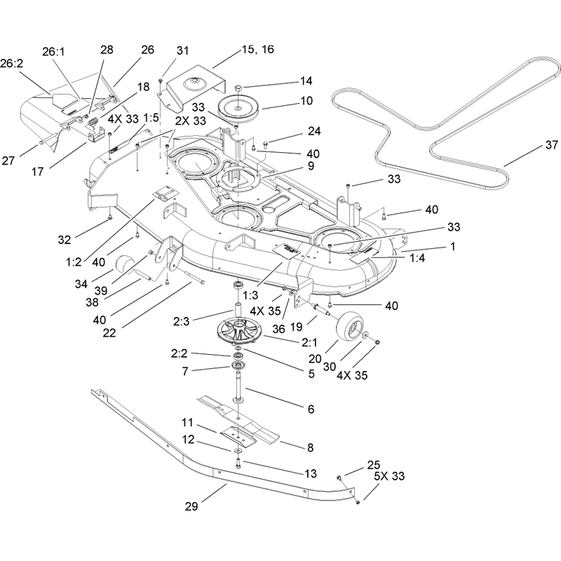 52in Deck Assembly