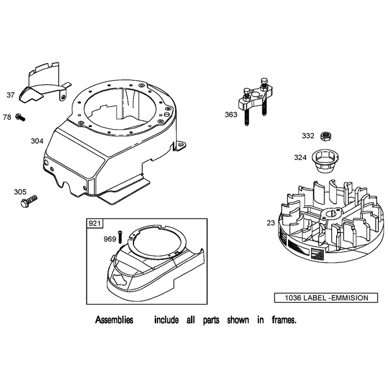 Blower Housing Assembly Briggs and Stratton 125K05-0186-E1