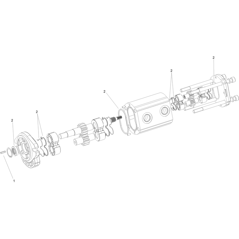 Tandem Hydraulic Pump Assembly No. 108-4710