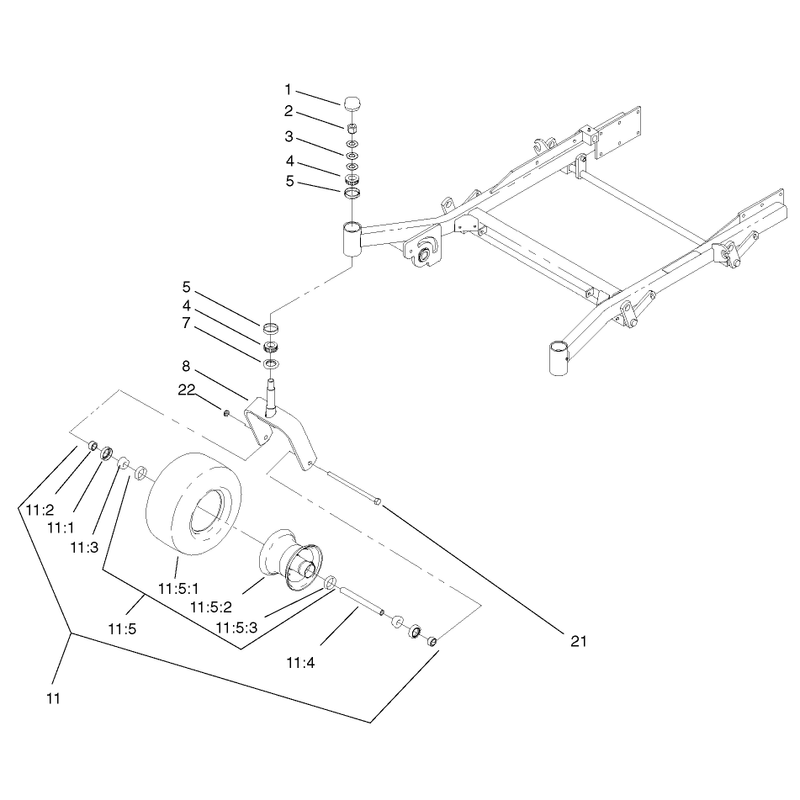 Caster and Wheel Assembly