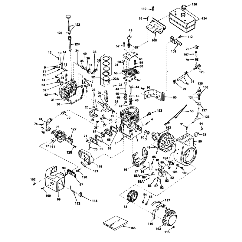 Engine Tecumseh Model No. Hm 80-155169g