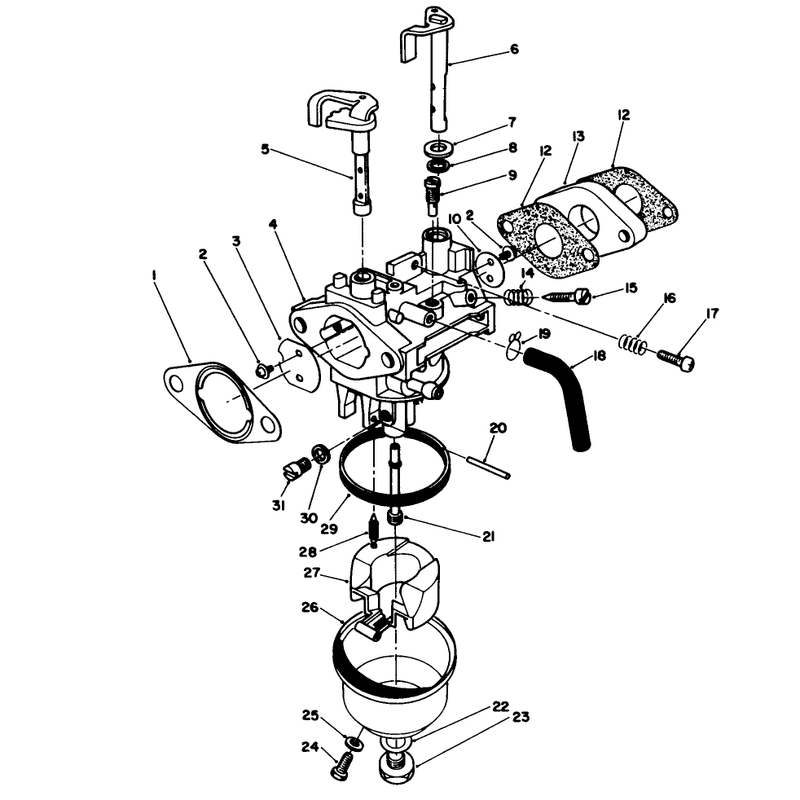 Carburetor Assembly Model No VMF5