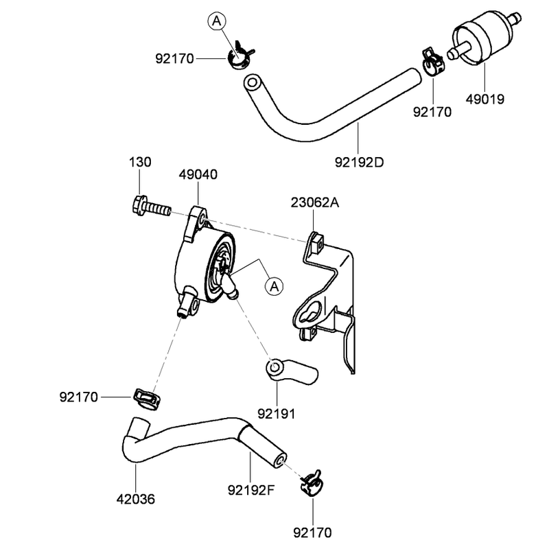 Fuel Tank and Valve Assembly  Kawasaki FH541V-FS23