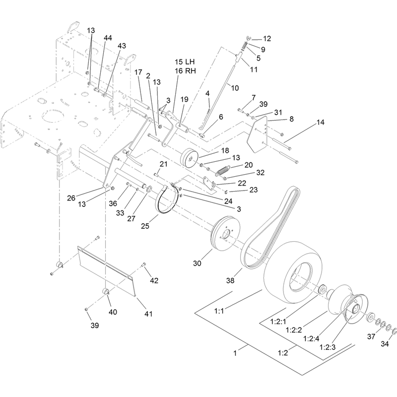 Drive Wheel and Brake Assembly