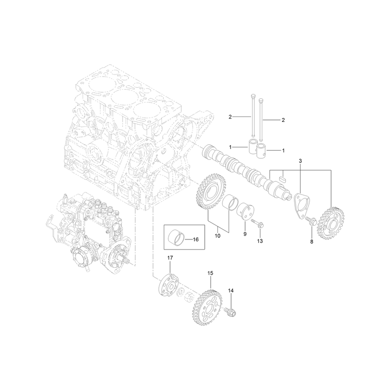 Camshaft and Driving Gear Assembly