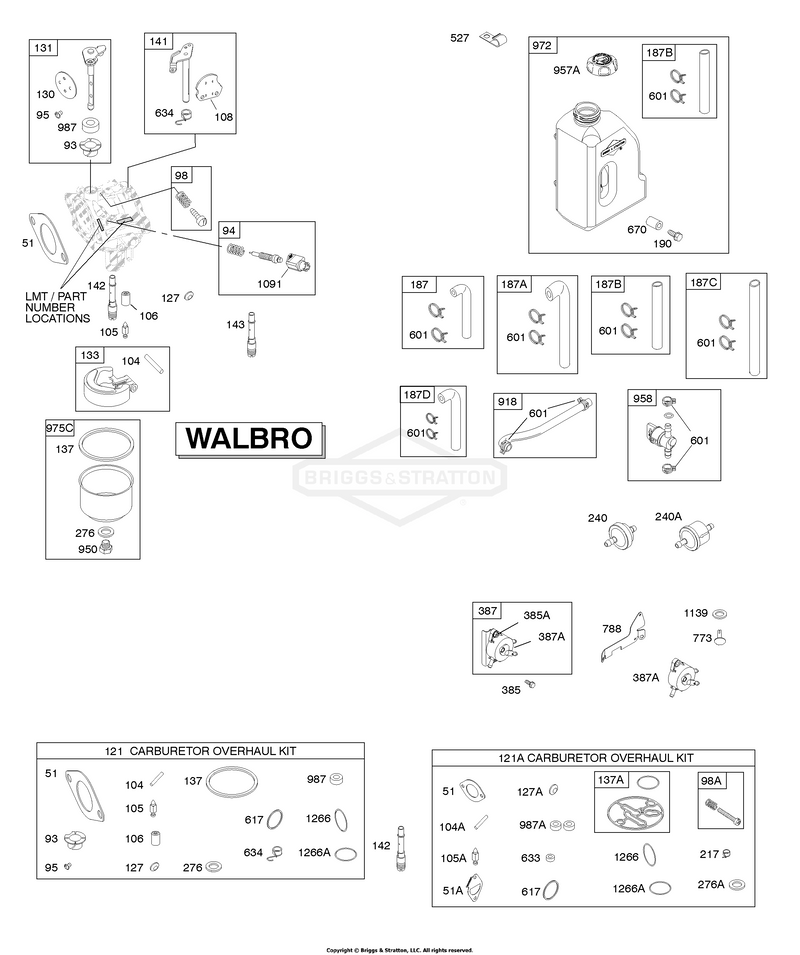 Carburetor, Fuel Supply, Kit - Carburetor Overhaul