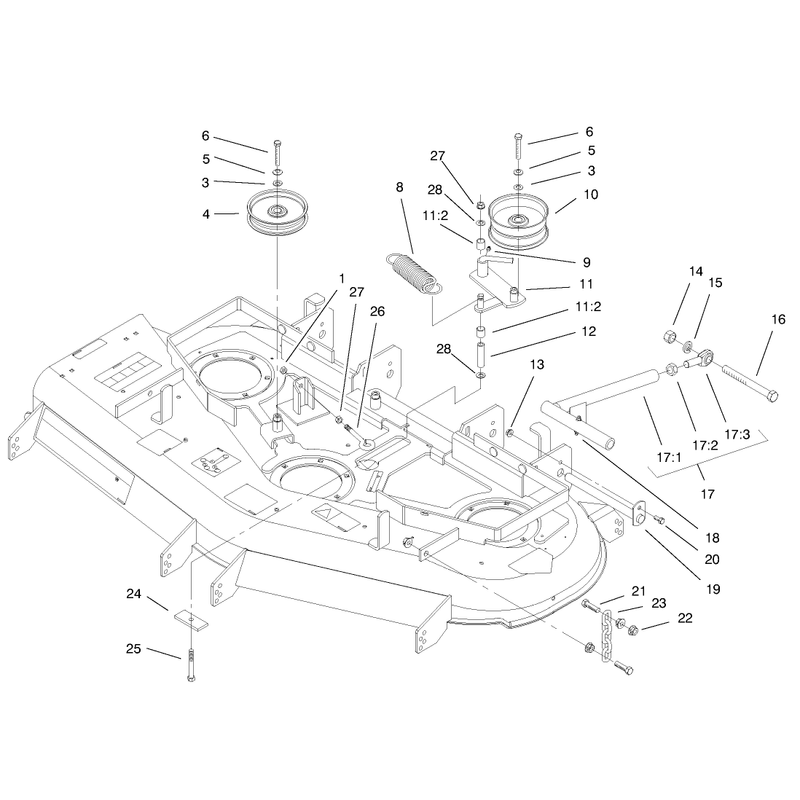 Idler Pulleylift Strut Chains Assembly