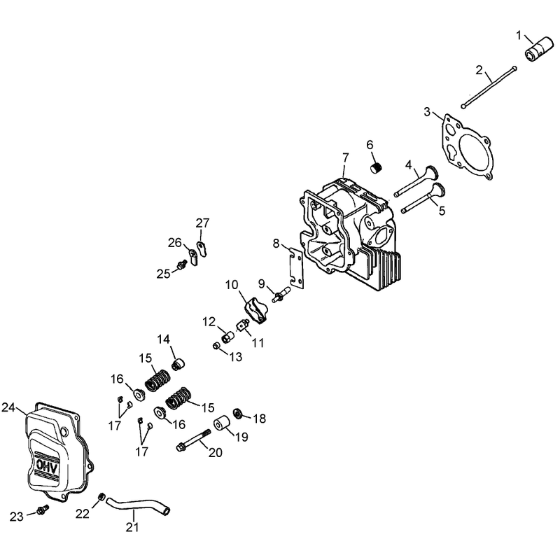 Head Valve Breather Assembly Kohler CV15T-41629