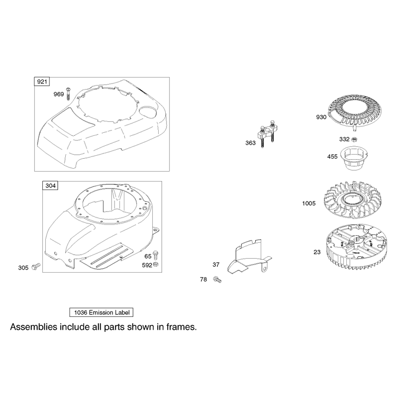 Blower Housing Assembly Engine Briggs and Stratton Model 122602-0111-E1