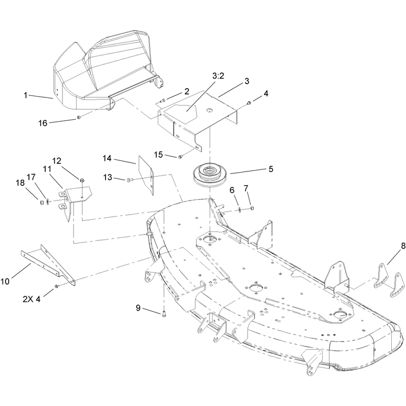 Blower Deck Mounting Assembly