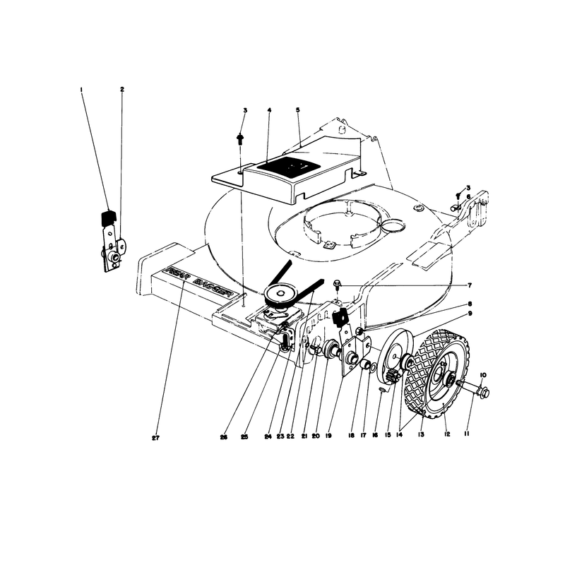 Front Wheel and Pivot Arm Assembly