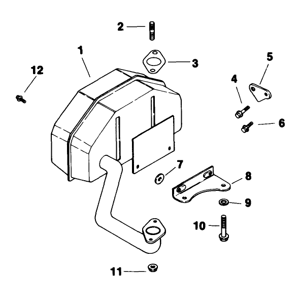 Exhaust Engine Kohler Model Cv125t Spec No 1254