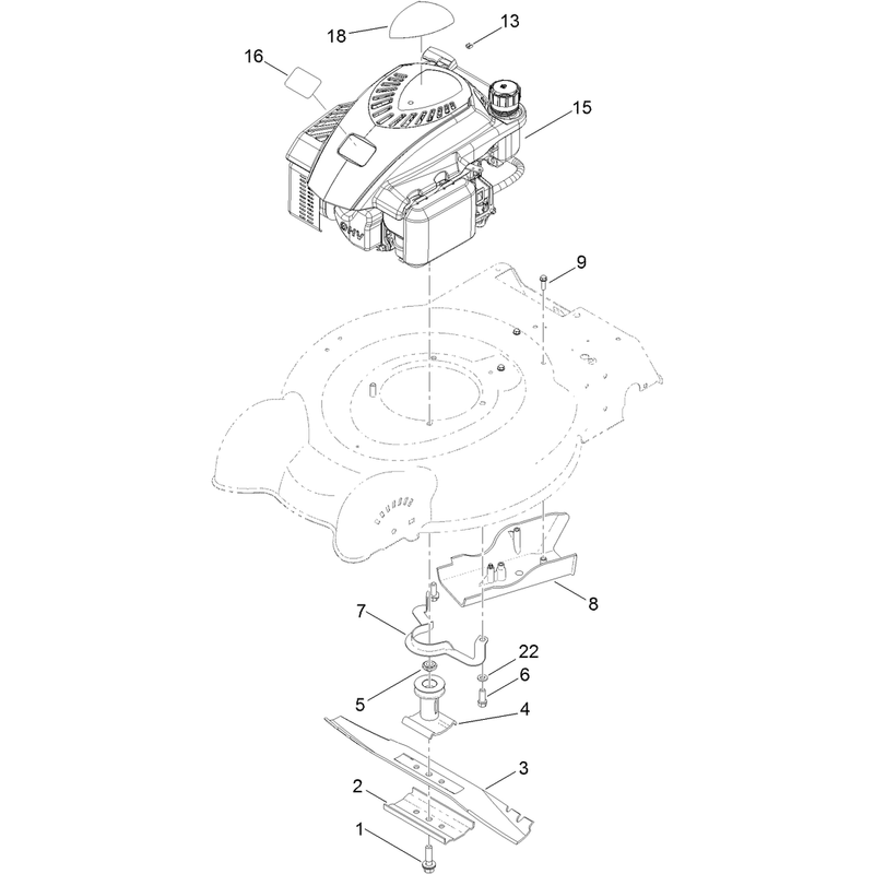 Engine and Blade Assembly