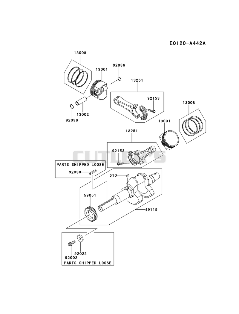 PISTON/CRANKSHAFT