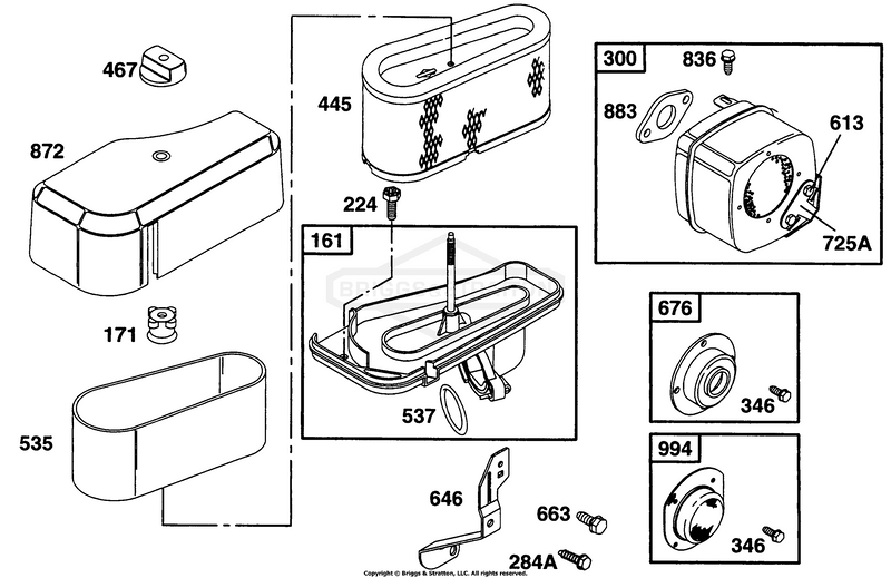 Air Cleaner Grp, Muffler Grp