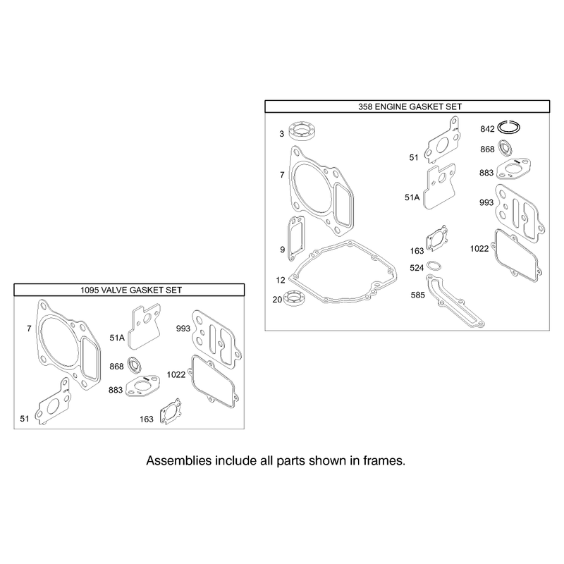 Gasket Assembly Briggs and Stratton Model 122607-0116-E1