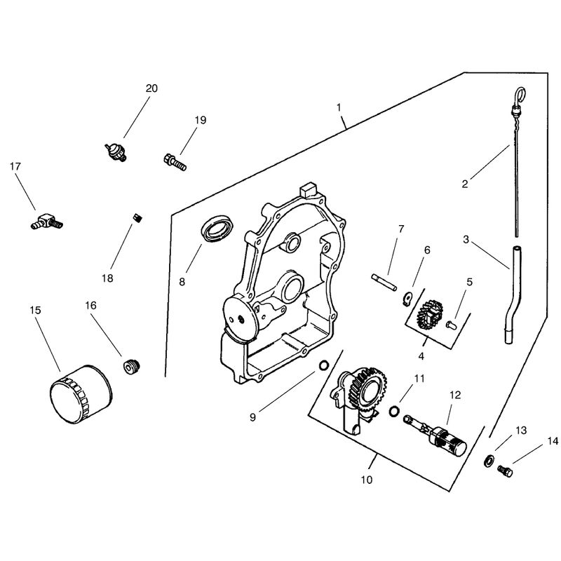 Group 3 Oil Pan Lubrication Model 73471 Only