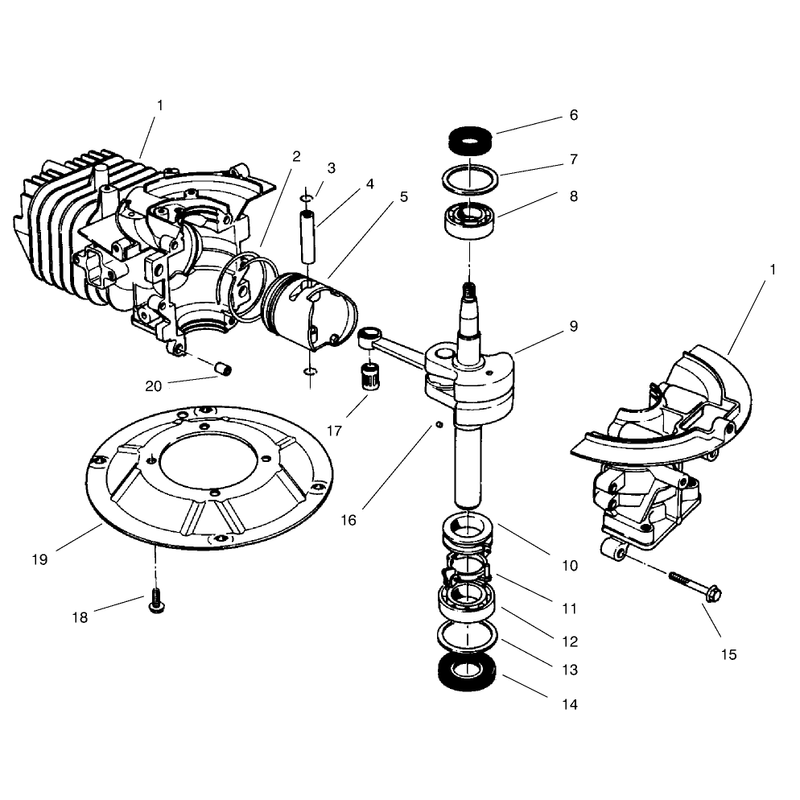 Crankshaft Assembly Model No 47pt6-3