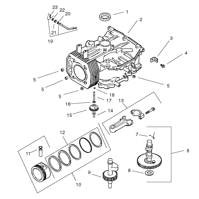 Crankcase Assembly  Kohler CV 490-27503